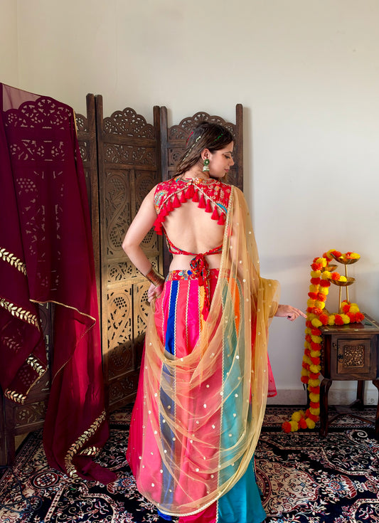 multi colour Navratri lehenga