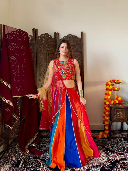 multi colour Navratri lehenga