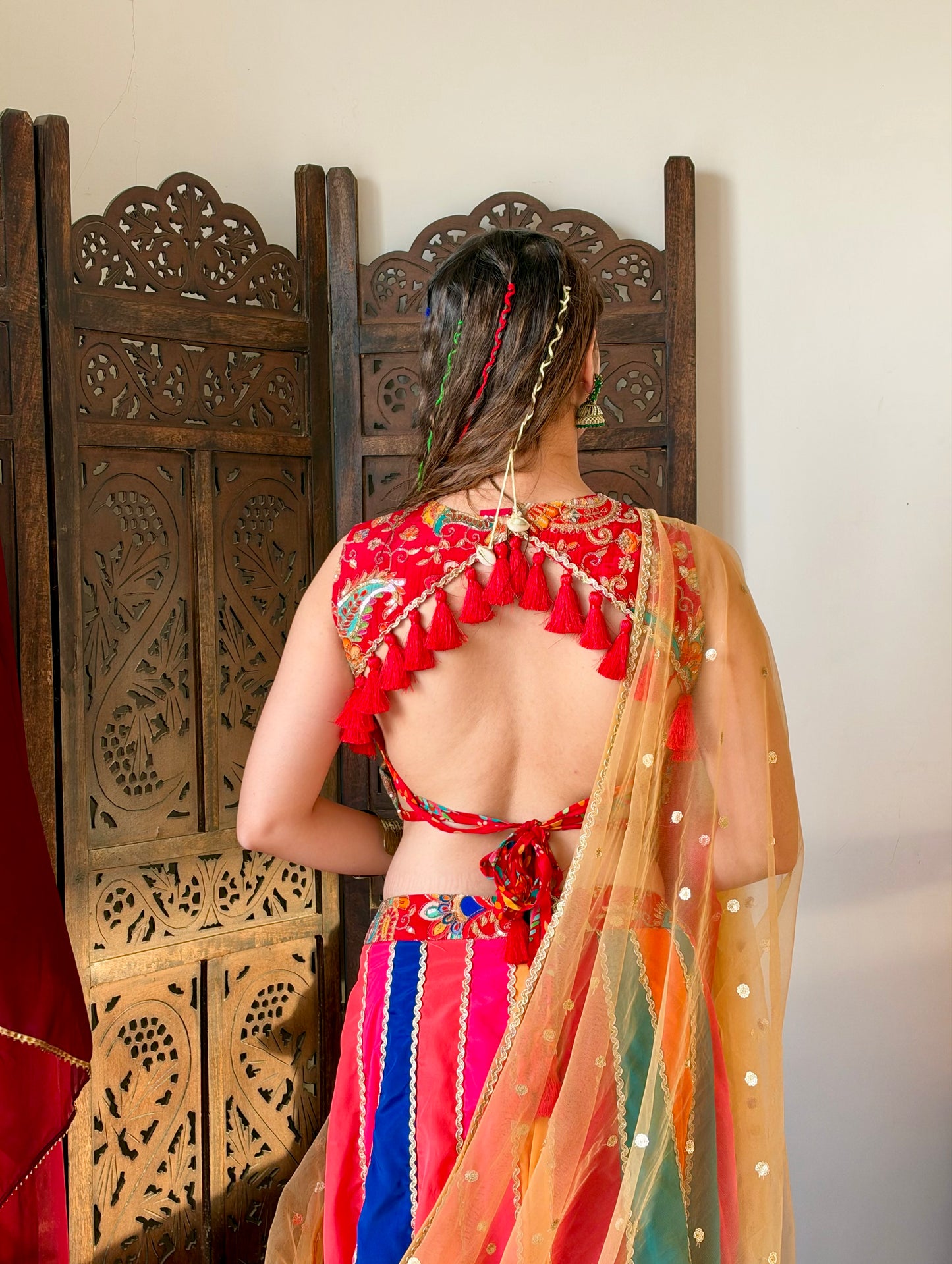 multi colour Navratri lehenga