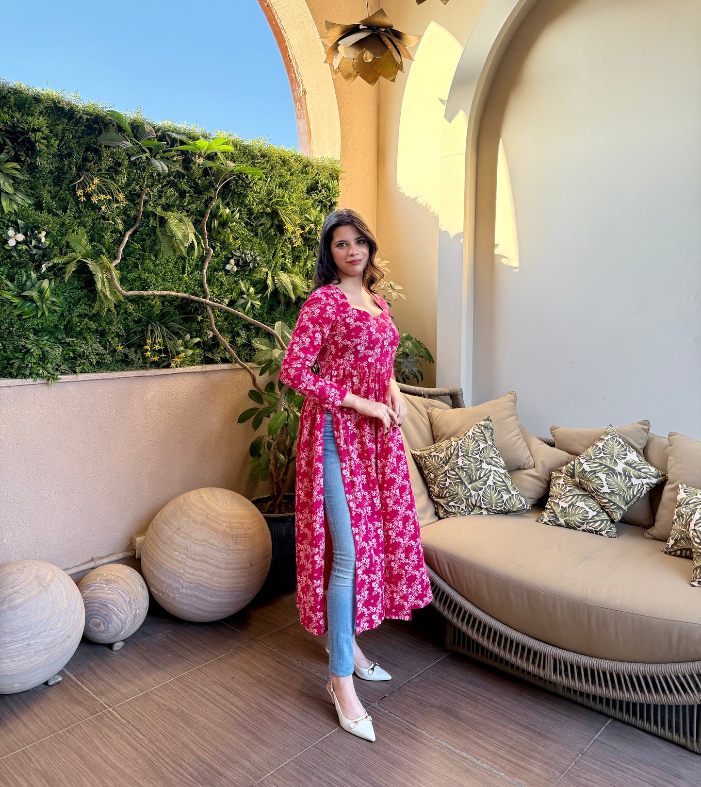 Scarlet Bloom Kurta
