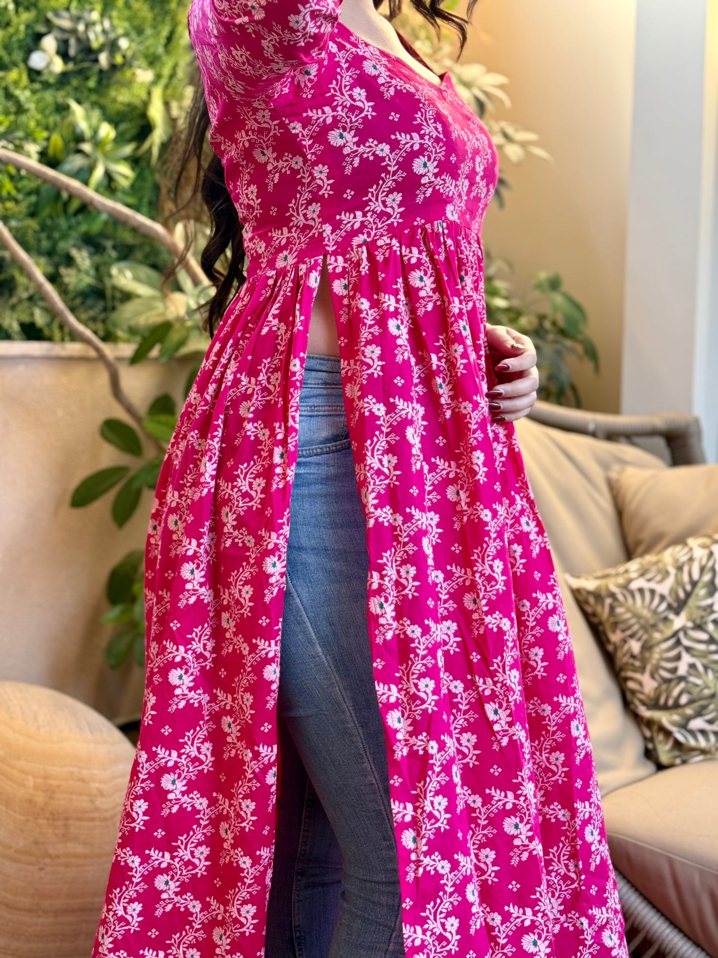 Scarlet Bloom Kurta