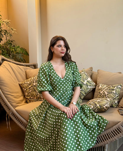 Olive Grace Midi Dress
