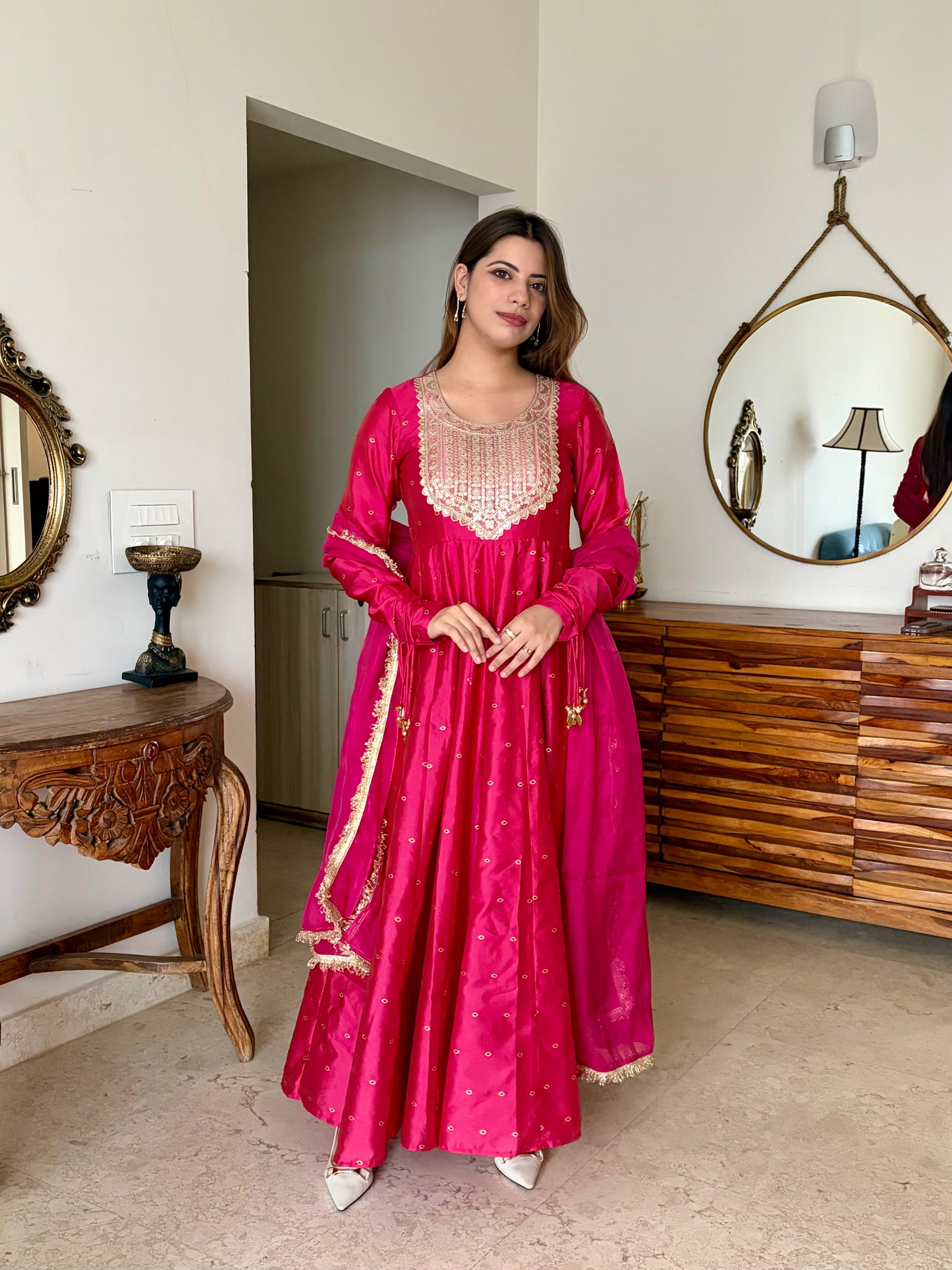 Pink Anarkali